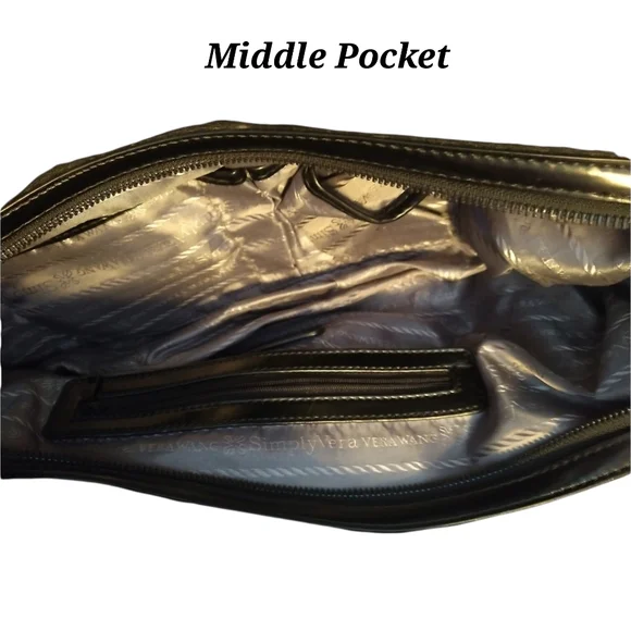 Simply Vera Wang Black Purse | Medium Size | 3 Pockets - Picture 6 of 7